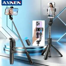AXNEN Extendable Selfie Stick Tripod With Wireless Remote And Phone Holder, Portable Smartphone Tripod Stand For Group Selfie/Live Streaming/Video Recording, Compatible With IOS And Android Devices - Black - View 3