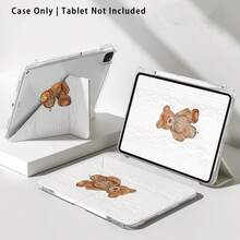 1 buah Casing Pelindung Tablet Akrilik Kristal Motif Beruang Lucu dengan Stand, Kompatibel dengan Honor/Apple/ dan Model Tablet Populer Lainnya, Dapat Dilipat Anti-Tekuk, Sudut Diperkuat Silikon, Fungsi Bangun/Tidur Otomatis, Slot Pena Terintegrasi, Stand Lipat Multi-Sudut - Perlindungan Harian Sempurna, Hadiah Ideal - MultiWarna - View 8