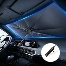 1pcs Retractable Windshield Sun Shade For Car, Umbrella Sunshade For Car Windshield Protect Vehicle From Sun Rays & Heat Damage - A - 查看 5