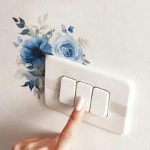 1/3pcs Watercolor Floral And Butterfly Pattern Light Switch Stickers, Removable Self-Adhesive Waterproof Wall Stickers, Suitable For Living Room, Bedroom, And Light Switch Decoration. - Switch Sticker - View 7