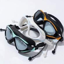 1 Set Swim Goggles With Ear Plugs & Nose Clip, Anti-Fog Anti-UV Silicone Seal Ring, Adult Swimming Equipment - Multicolor - View 2