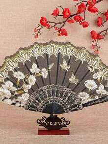 Foldable Lace Hand Fan, Suitable For Both Men And Women, Great For Parties, Weddings, Churches And Dance Events - Multicolor - View 9