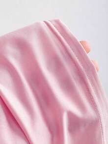 Sweetro Top corto sin mangas con cuello de volantes inspirado en el estilo vintage, con diseño de cintura plisada, moda de verano para mujer - Rosa - Ver 4