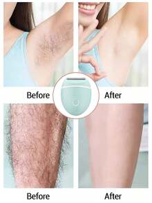 Máy cạo râu điện 3 trong 1 dành cho nữ, dụng cụ tẩy lông không đau, máy cạo lông toàn thân chống nước dùng cho mặt, chân và vùng bikini. - Nhiều màu - Xem 8