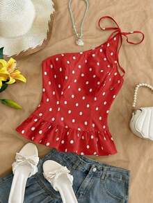 Blusa de tela texturizada con bordado y encaje para mujer, ideal para vacaciones, citas, San Valentín, té de la tarde, playa, crucero, viajes a la ciudad, festivales de música, fiestas, estilo bohemio, hippie, western.Se puede usar dentro o fuera. - Rojo y blanco - Ver 6