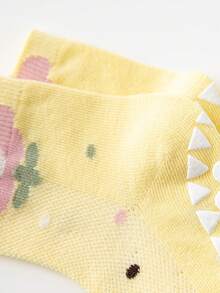 5 Pairs Cute Cartoon Fruit Mesh Kids Socks, Non-Slip Breathable Indoor Floor Socks, Girls Socks, School Socks, Spring/Summer - Multicolor - View 7