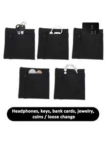 2 pièces Serre-poignets respirants pour hommes avec poche zippée - Bandes athlétiques absorbant la transpiration et évacuant l'humidité pour la course, le cyclisme, la salle de gym, porte-cartes sécurisé et accessoires essentiels mains libres, accessoires de fitness, accessoire de gym, sangle de confort réglable - Noir - Voir 6