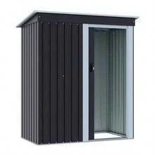 Outdoor Metal Removable Storage Shed Garden Storage Shed With Lockable Door For Firewood Garbage Can Tools Lawnmower Bike Shed Waterproof Log Store For Backyard Patio Rust-Resistant Not Include Foundation 164cm W X 77cm D X 182cm H - A - View 10