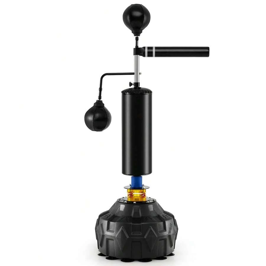 GOFLAME Boxing Speed Balls And Freestanding Punching Bag Set 360° Spinning Boxing Speed Trainer With Adjustable Height & Fillable Base For MMA Skills And Home - Black - View 1