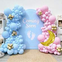 122Pcs Gender Reveal Balloon Garland Kit Blue Pink Gold Moon Balloon Arch Kit For BabyShower Gender Reveal Party Decorations - View 5