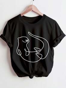 Women T-Shirts - Black - View 1