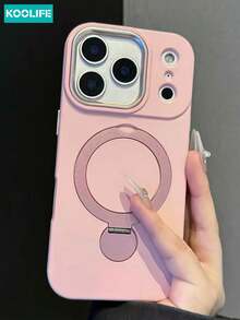 Ốp lưng điện thoại từ tính xoay 360° màu hồng Koolife, chất liệu PC+TPU mờ chống sốc, có vòng đỡ, tương thích với Apple 17/17pro/17promax/17Air/16/15/14/13 - Hồng - Xem 5