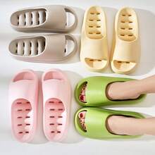 Sandal Kamar Mandi Bahan EVA, Desain Berlubang untuk Pengeringan Cepat, Unisex, Cocok untuk Pantai, Kolam Renang, Penggunaan di Rumah, Portabel, Ringan, Tidak Bersuara, Anti Selip - Berbentuk lubang - View 3