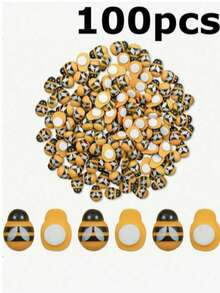 100/50/30pcs Mini Wooden Bee Decorations – Self-Adhesive Bee Ornaments, White With Black Striped Wings, Suitable For Scrapbooking, Party Events, Home Wreaths, DIY Projects And Party Decorations, Classic Bee Pattern Design, Wooden Material | Bee Decorations | Indoor Decor | Bedroom Decor | Home Decor | Wall Decor | Garden Decor, Great Gift, Gift For Others, Gift For Friends - Bee - View 11