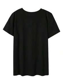 Descuento especial,Camiseta con estampado de corazón y arcoíris, camisetas gráficas para mujeres - Negro - Ver 2
