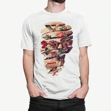 1 Piece,  Floral Skull T-Shirt, Top With Artistic Skull And Flower Design, Suitable For Couples, Available In Sizes S-3XL, Unisex, Urban Fashion, Casual Summer Style, Elegant Women's Style, Cotton Crew Neck T-Shirt, For Everyday Wear. | Perfect Holiday Gift | 100% Cotton Fabric | Soft And Comfortable | Crew Neck T-Shirt | - 白色 - 查看 1