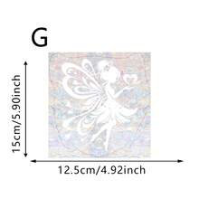 1/12片裝彩色仙女彩繪玻璃風格窗戶隱私貼膜 撕貼式壁紙 用於居家廚房露台客廳裝飾 - 窗貼 - 查看 18