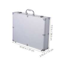 VILLCASE Portfolio de Aluminio Caja De Almacenamiento Portátil De Aleación Aluminio Estuche Multiusos Para y Herramientas Compacto y Ligero Para Hogar Oficina - Pago - Ver 3