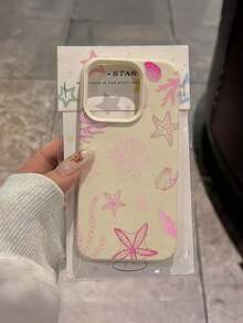 PU.Children's Elements.Shell.Stars.Suitable Color.Pink.White.Shock Resistant.Design.Fashion.1 Piece.Full Coverage.TPU.Compatible.Children's Series.161514131211.ProMax. - Multicolor 11 - View 8