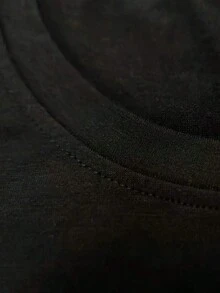 Camia con Estampado Spider Mama, Cuello Redondo, Transpirable, Cómoda y Suave, Ropa de Primavera Verano para Mujer, Nuevas Camias Casuales para Hombre y Mujer, Transpirable y cómoda. - Negro - Ver 4