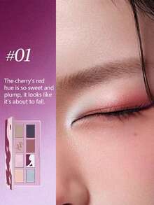 Little Ondine Paleta de Sombras de Ojos Dropped Red Berry 01, Paleta de Color Facial Multitextura Tono Baya, Sombras de Ojos Todo en Uno Mate & Brillo, Fórmula Rica en Esencia de Larga Duración, Color Saturado Suave y Difuminable 24 Horas, Apta para Todos los Tonos de Piel, Resistente a la Decoloración & a las Manchas, Textura Ligera, Crea Maquillaje de Ojos Multidimensional, Apta para Principiantes Uso Diario, Regalo, 8g, 12.5g/0.44oz - 01 - Ver 4