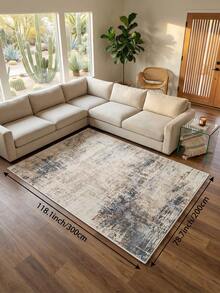 1 pieza Alfombra de sala de estar con estampado oscuro, adecuada para cocina, comedor, dormitorio, decoración de vacaciones, interior/exterior, oficina, vestíbulo, felpudo antideslizante, alfombra de baño, pasillo, área de estudio y juegos. - Multicolor - Ver 15