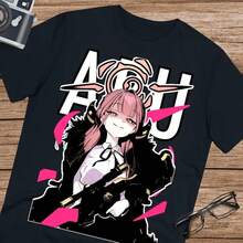 Camiseta Aru Blue Arch para fans de Rikuhachima Aru Tshirt UniS1ex Ultra Cotton T1EE 220G, de algodón puro, manga corta, para hombre y mujer. Tejido grueso, resistente a las arrugas y que no se deforma fácilmente. Estilo sencillo y versátil, ligero y transpirable, perfecto para ir al trabajo, viajar, acampar, ir de compras y para el tiempo libre diario. - Negro - Ver 1
