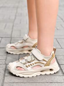 1 par de sandalias deslizantes ligeras y cómodas con diseño de para niñas en verano - Beis - Ver 8