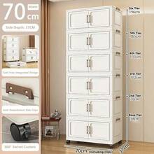 Gabinete de almacenamiento No requiere instalación Gabinete de organización para bebés y niños Caja organizadora de ropa Snack Plástico plegable - 70 cm, 5 capas - Ver 22