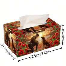 La nueva caja de pañuelos de madera de caja de toallas de papel para uso en la sala de estar y el comedor del hogar, un elemento decorativo multifuncional. - Estilo 5 (sin herramienta para colocar diamantes de imitación) - Ver 13
