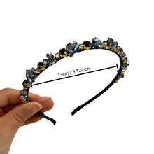 Một chiếc băng đô cài tóc sang trọng, thời trang và thanh lịch được làm thủ công từ ngọc trai, đính pha lê màu xanh biển sâu tinh tế, phụ kiện tóc cao cấp kiểu Pháp cổ điển dành cho các bữa tiệc. - Màu xanh lam - Xem 2