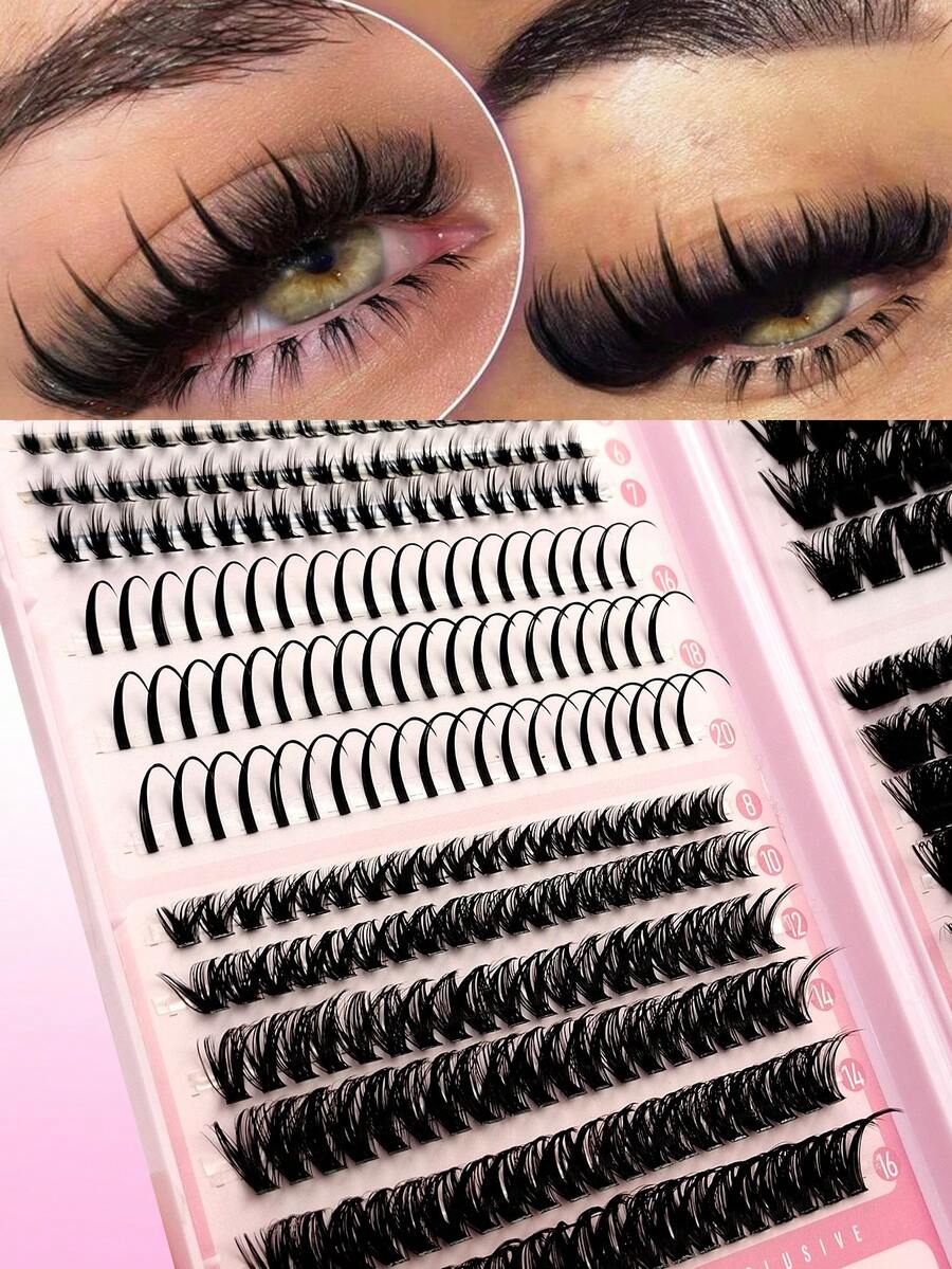 Rikuaild 378/414/468 sợi mi giả D Curl dung lượng cao, mi dưới + mi nhọn + 60D + 150D + 200D dày, mềm mại, nhẹ và tự nhiên, phù hợp cho trang điểm mắt hàng ngày, mi giả có gai và mi dưới, mi dưới, mi dưới cùng. - D - Xem 1