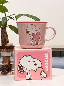 1pc Snoopy Cartoon Ceramic Mug, 340ml Cute Coffee Cup, Multi-Color Optional, Microwave , Perfect For Breakfast Milk, Office & Home Use, Great Gift For Peanuts Fans - Multicolor - View 12