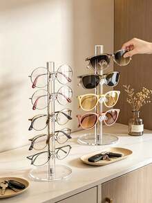 Eyewear Storage Rack, Fashion Glasses Display Stand, Acrylic Multi-Compartment Eyewear Storage Rack, Suitable For Desktop Placement Of Fashion Glasses, Prescription Glasses, Fashion Eyewear And High-End Vanity Table Eyewear Display Rack And Glasses Display Stand - Multicolor - View 1