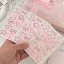 Calcomanías autoadhesivas de perlas y diamante de imitación, formas lindas de corazón/nota musical/estrella para scrapbooking, tarjetas fotográficas, envoltura de regalos y decoración de fiestas - Multicolor - Ver 5