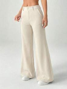 Nuevos pantalones de traje de estilo casual de cintura baja para otoño e invierno - Albaricoque - Ver 3