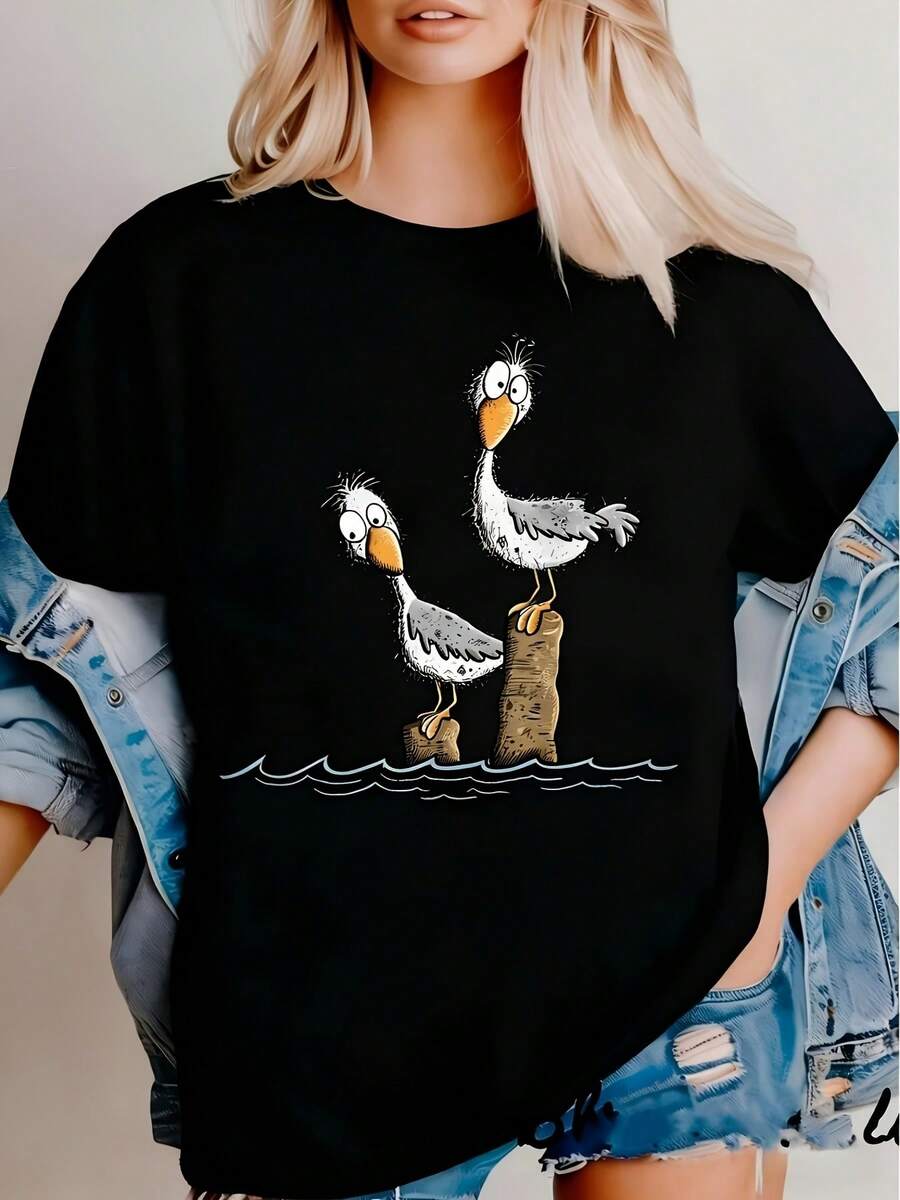 Women T-Shirts - Black - View 1