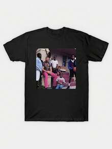 Una camiseta de manga corta para mujer, moderna, a la moda, retro, holgada, suave y cómoda, adecuada para actividades al aire libre en primavera y verano, con estampado retro de escena de lucha libre, suave y cómoda, una prenda básica de estilo casual urbano, versátil para todas las estaciones, asequible para el uso diario y también un regalo de Navidad perfecto para fans y amigos - 220 gramos.blusas para mujer,blusas casuales para dama,tops,, mujer premium,y2k,playeras de mujer curvy,ofertas y liquidaciones ropa mujer,playeras deportivas para mujer,,playeras de hombre, mujer,blusas>elegante RAMV - Negro - Ver 8