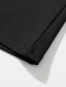 Short-Sleeved T-Shirt For Spring And Summer, American Style, With Printed Logo, For Young Men, Round Neck, Casual, Versatile, Plus Size. - Black - View 8