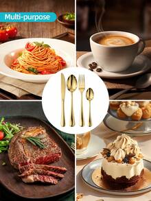 12/16/24pcs Stainless Steel Cutlery Set With Storage Box Gift Box, Suitable For Home Kitchen Wedding Party Cooking Christmas Gift - - - View 5