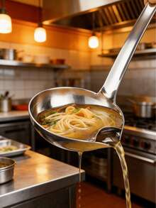 1 buah Sendok Pemisah Minyak Stainless Steel - Sendok Penyaring Lemak, Cocok untuk Sup dan Kuah, Alat Penyaring Lemak untuk Hot Pot, Dengan Gagang Panjang dan Corong Tuang, Mudah Menuang, Struktur Kokoh, Cocok untuk Penggunaan di Dapur, Aksesori Dapur - MultiWarna - View 13