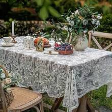 A Lace Tablecloth In French White, Suitable For Round And Rectangular Tables, Perfect For Tea Tables, Weddings, And Evening Parties - White - View 7