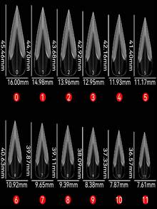 120pcs Short Cat Claw Nail Dual Forms, Extension Of 3D Cat Claw Reusable Full Cover Molds Halloween Nail Art Design 11 Sizes, For DIY Nail Art & Professional Use, Nail Accessories, Holiday Gifts - Set - View 3