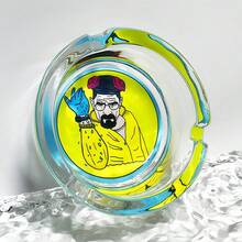 3.34英吋時尚創意玻璃煙灰缸,裝飾配件禮物送朋友,居家裝飾 - 創意圖案 - 查看 3