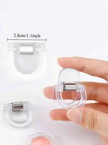 2/6pcs Upgraded Invisible Pants Leg Fastener No Sew Adjustable Pant Cuff Clips Anti Drag Trouser Length Fixing Clips Daily Clothing Accessories - Multicolor - View 4