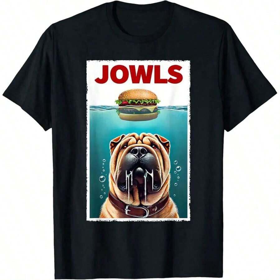Short-Sleeved T-Shirt With A Fun Print For Dog Lovers, Accessories And Items For Dog Owners, "Life Without Dogs Is Cute... I Don't Think So", Unisex For Adults And Children, Black, 100% Cotton. - 黑色 11 - 查看 1