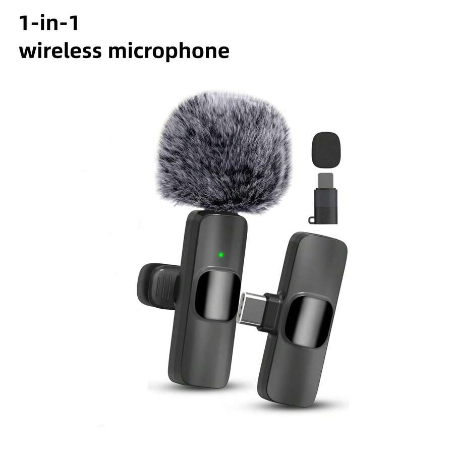 Microphone cravate sans fil, compatible avec iPhone et Android, microphone cravate à annulation de bruit pour une audio claire pour baladodiffusion, enregistrement vidéo, diffusion en direct, vlogging
