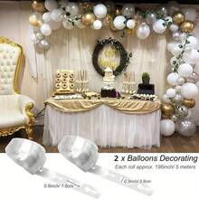 2pcs, Balloon Chain, Asymmetric Balloon Glue Chain Buckle, Soft Arch, Balloon Accessories, Wedding Decor, Birthday Decor, Background Wall Arrangement, Party Decor Supplies - One Size Fits All - View 1