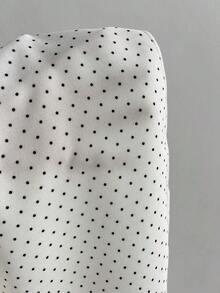 Top de tirantes con cintura ceñida y estampado de lunares, para primavera/verano - Blanco - Ver 7