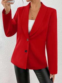 Chaqueta de blazer ajustada de manga larga y sexy para mujer, conjunto verde, chaqueta de traje para mujer, blazer verde para mujer, blusas sociales, ropa de oficina para mujer, ropa de negocios profesional, abrigo de invierno para mujer verde - Rojo 2 - Ver 5